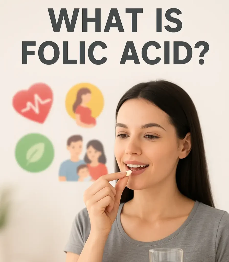 pregnant women taking folic acid tablet